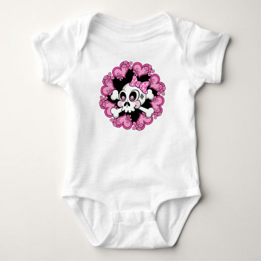Cute Skull en Hearts Romper (Voorkant)