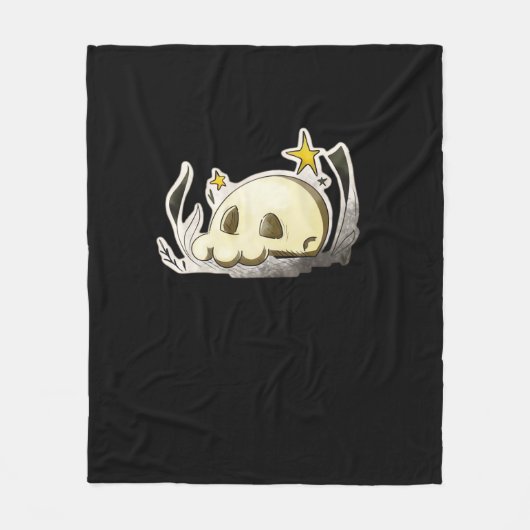 Cute Skull Oversized Fleece Deken (Voorkant)