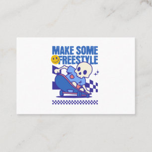 Cute Skull Skateboard Visitekaartje