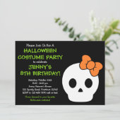 Cute SkullHalloween Invitation (Debout devant)