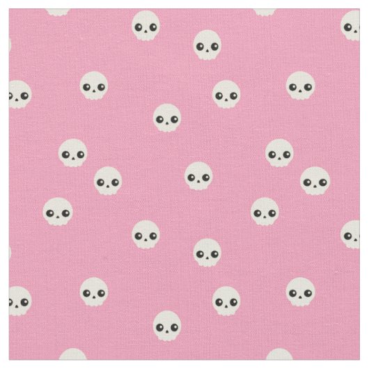 Cute Skulls Stof (Close Up)