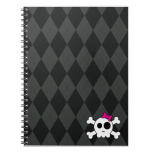 Cute Skully en Argyle Notitieboek