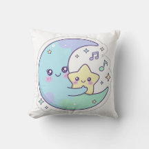 Cute Slaap Maan en Ster Kawaii Baby Nursery Kussen