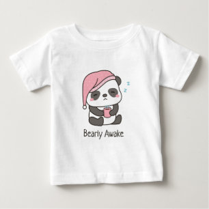 Cute Slaapdronken Panda Barst Wakker Pun baby T-sh