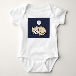 Cute Slaapkat Maan Baby Bodysuit