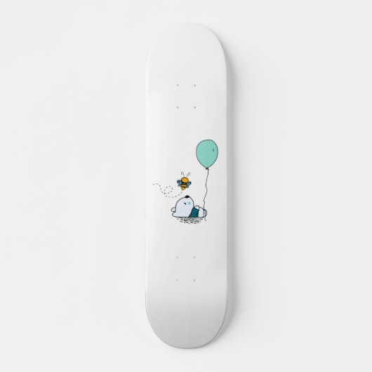 Cute slaappanda beer met bijen skateboard (Voorkant)