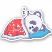Cute slaappanda sticker (Voorkant)