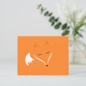 Cute slaapvos briefkaart (Staand voorkant)