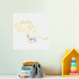 Cute slapende baby typografie goud folie afdrukken
