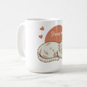 Cute Slapende Cat Koffiemok (Voorkant links)
