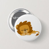 Cute Slaping Cartoon Lion Ronde Button 5,7 Cm (Voorkant /achterkant)