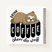 Cute Slaping Coffee Funny Quote Notitieboek (Achterkant)