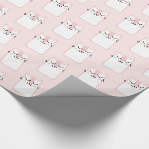 Cute Slaping Kitty Cat Pattern Cadeaupapier