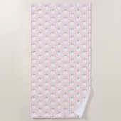 Cute Slaping Kitty Cat Pattern Strandlaken (Voorkant)