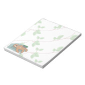 Cute Slaping met lui tropisch Oerwoud Notitieblok (Gedraaid)