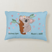 Cute Sleep de hele dag Koala Beer Baby Accent Kussen (Achterkant)