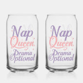 Cute Sleep Lover Anti-Drama Saying Blikvorm Glas (Achterkant)