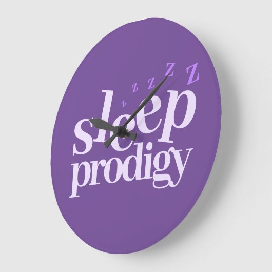 Cute Sleep Prodigy Word Art Grote Klok (Hoek)
