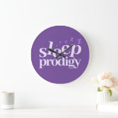 Cute Sleep Prodigy Word Art Grote Klok (Huis)