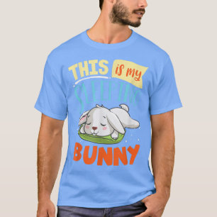 Cute Sleeping Bunny Graphic Women Man Kinder Rabbi T-shirt