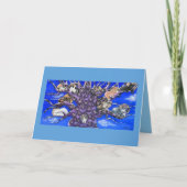 Cute Sleeping Cats in Tree  Kaart (Voorkant)