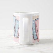 Cute Sleeping Ferret Couple in Pajamas Love Mug (Dos)