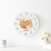 Cute Sleeping Fox Nursery Decor Wall klok (Huis)