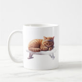 Cute Sleeping Gym Kitten Coffee Mug (Gauche)