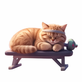 Cute Sleeping Gym Kitten Coffee Mug Koffiemok