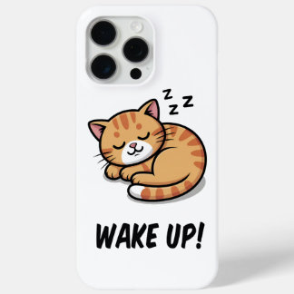 Cute Sleeping Kitty iPhone 15 Pro Max Coque Réveil