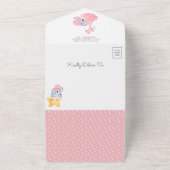 Cute Sleeping Koala Beer Crescent Moon Baby shower All In One Uitnodiging (Buitenkant)