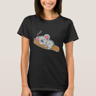 Cute Sleeping Koala Beer Funny Koala Beer Lover T-shirt