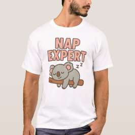 Cute Sleeping Koala “Nap Expert” T-shirt