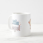 Cute Sleeping Little Angel Hugging a Heart Mug (Devant gauche)