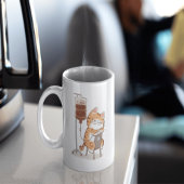 Cute Sleeping Orange Cat Coffee Mug funny orange