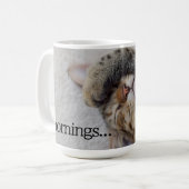 Cute Sleeping Tabby Chat Mug pour les chapeaux mat (Devant gauche)