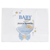 Cute Sleeping Teddy Bear Baby shower Large Gift Ba Groot Cadeauzakje (Achterkant)