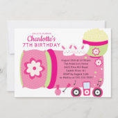 Cute Sleepover Birthday Party Invitation Kaart (Voorkant)