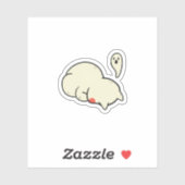 Cute Sleepy Blob Ghost Sticker (Feuille)