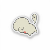Cute Sleepy Blob Ghost Sticker (Devant)