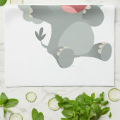 Cute Sleepy Cartoon Elephant Kitchen Towel Theedoek (Gevouwen)