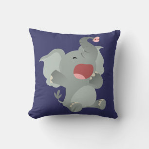 Cute Sleepy Cartoon Elephant Pillow Kussen