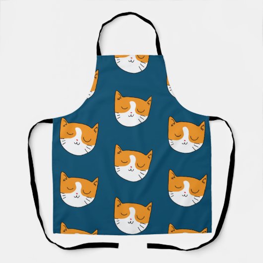 Cute Sleepy Cat Apron Schort (Voorkant)
