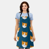 Cute Sleepy Cat Apron Schort (Gedragen)