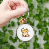 Cute Sleepy Cat Pillow Sleutelhanger (Hand)