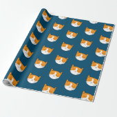 Cute Sleepy Cat Wrapper Cadeaupapier (Uitgerold)