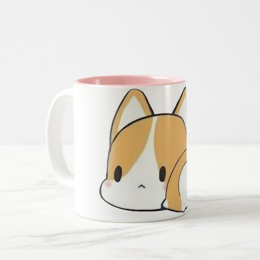 Cute Sleepy Corgi Mug - 2 Tone (Devant gauche)