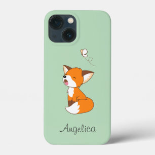Cute Sleepy Little Fox iPhone 13 Mini Hoesje