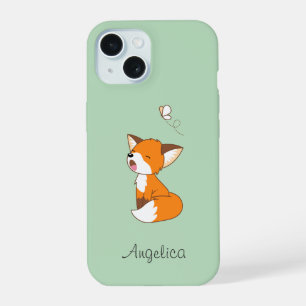 Cute Sleepy Little Fox iPhone 15 Hoesje