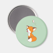 Cute Sleepy Little Fox Magneet (Voorkant / Achterkant)